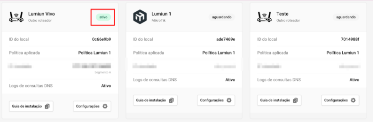 Instalando novo local