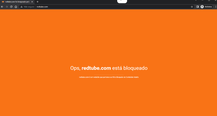 Página de bloqueio