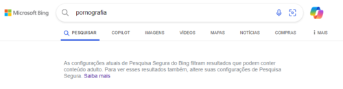 Lumiun DNS tela de bloqueio bing